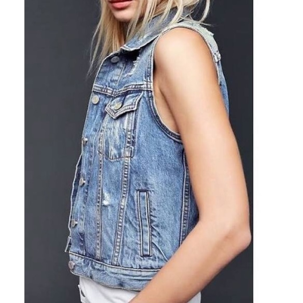 Gap Light Blue Denim Vest